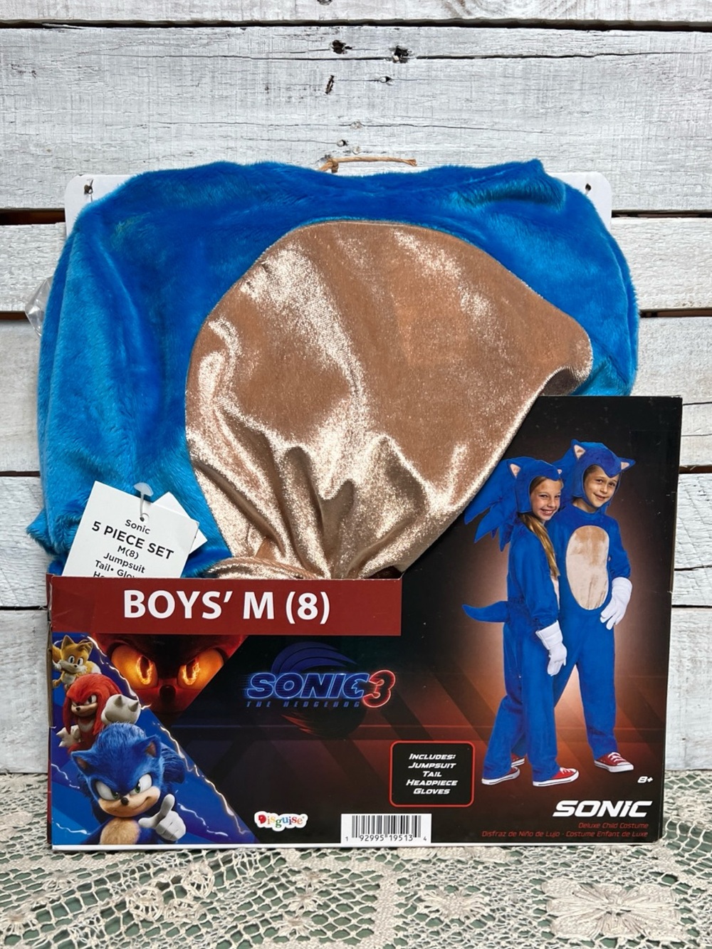 New Sonic The Hedgehog 3 Halloween Costume size 8 kids